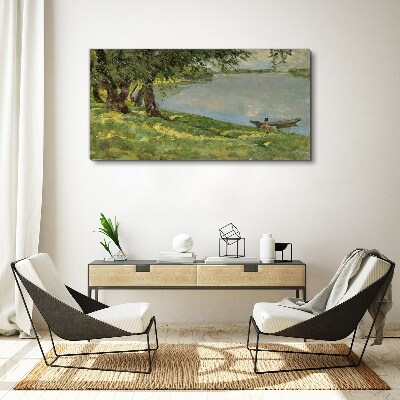 Obraz Canvas Pokojná krajina pri rieke