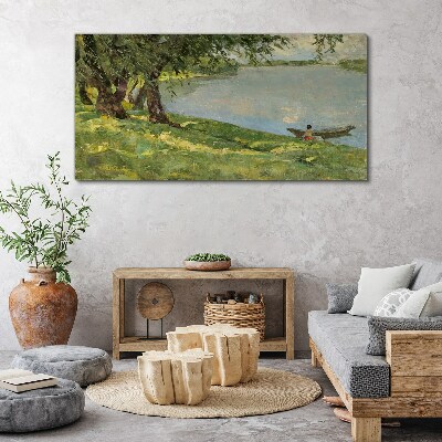 Obraz Canvas Pokojná krajina pri rieke