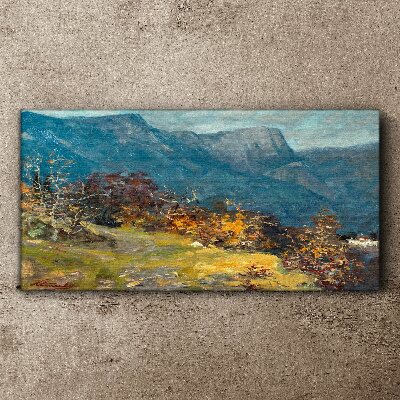 Obraz Canvas Maľovanie prírody hory