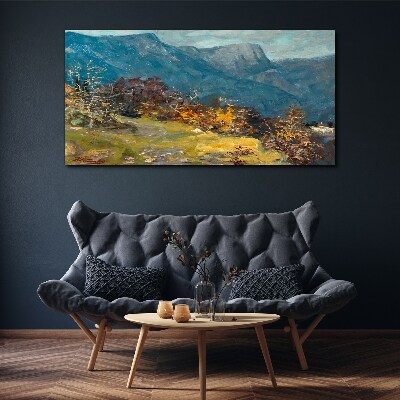 Obraz Canvas Maľovanie prírody hory