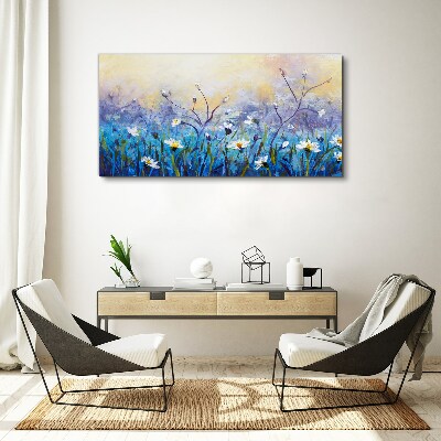 Obraz Canvas Kvetinová krajina v pastelových farbách