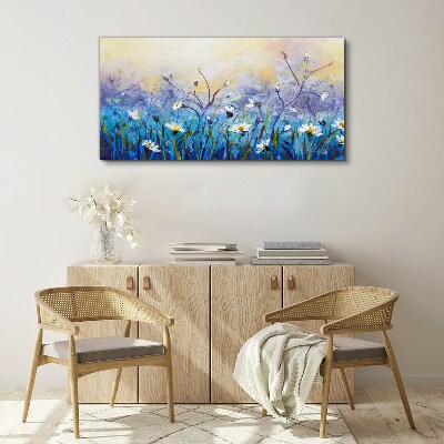 Obraz Canvas Kvetinová krajina v pastelových farbách