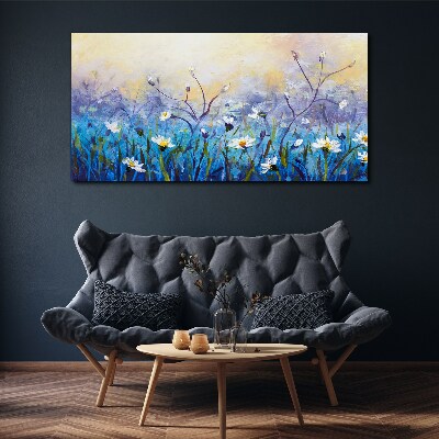 Obraz Canvas Kvetinová krajina v pastelových farbách