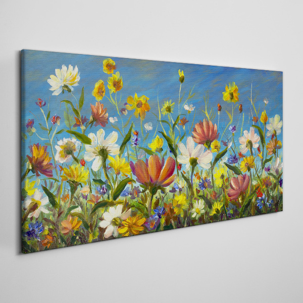 Obraz Canvas Jarná kvetinová krajina