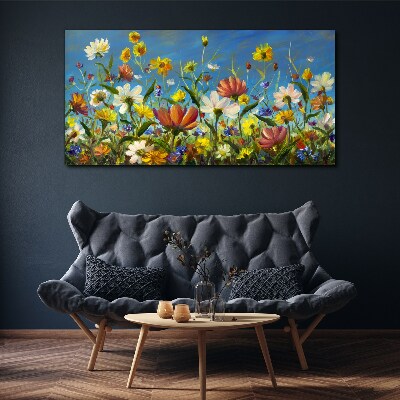 Obraz Canvas Jarná kvetinová krajina