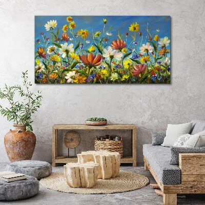 Obraz Canvas Jarná kvetinová krajina
