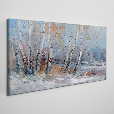 Obraz Canvas Jesenné brezy pri rieke