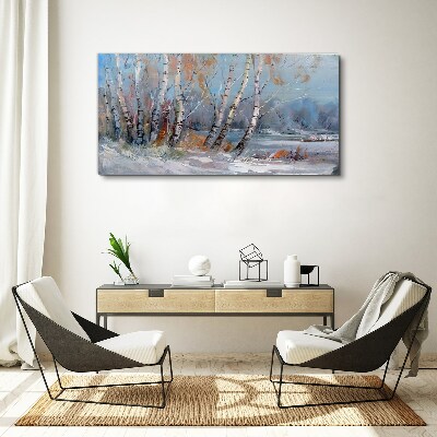 Obraz Canvas Jesenné brezy pri rieke