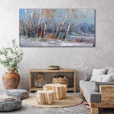 Obraz Canvas Jesenné brezy pri rieke