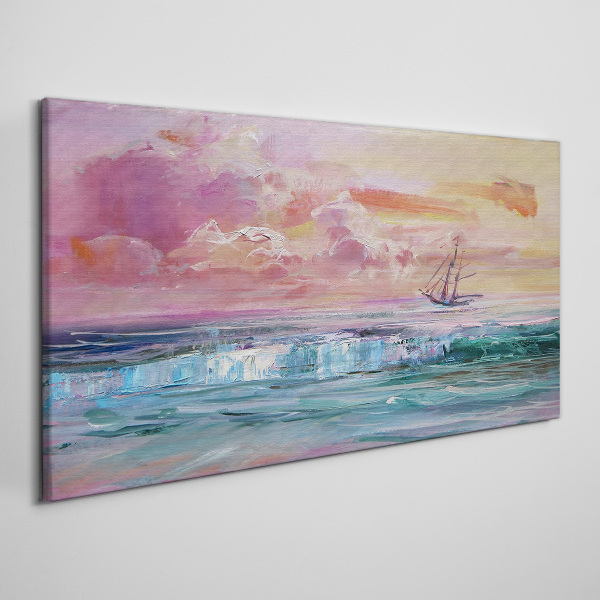 Obraz Canvas Pokojný západ slnka nad morom