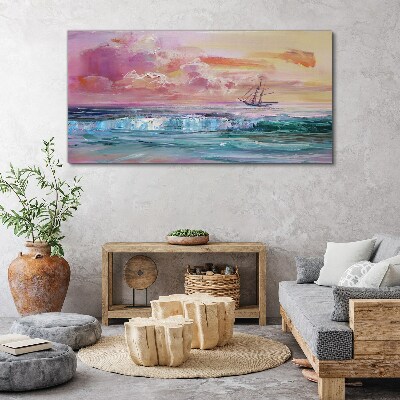 Obraz Canvas Pokojný západ slnka nad morom