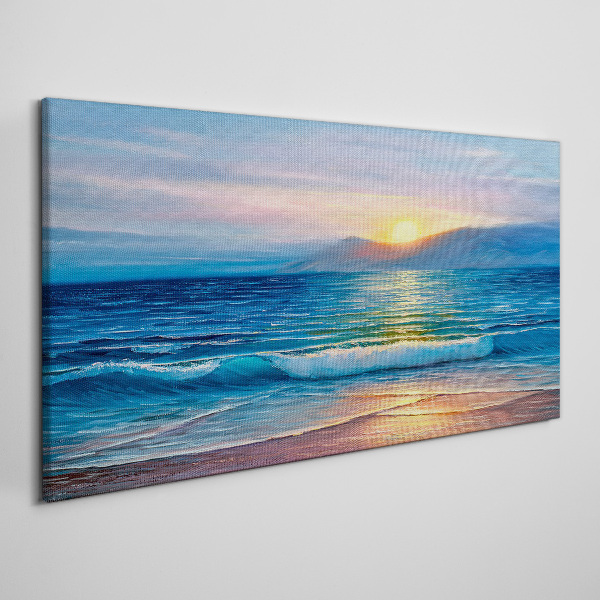 Obraz Canvas Západ slnka nad pokojným morom