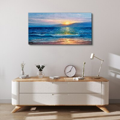 Obraz Canvas Západ slnka nad pokojným morom