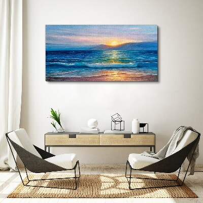 Obraz Canvas Západ slnka nad pokojným morom