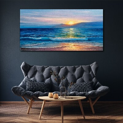 Obraz Canvas Západ slnka nad pokojným morom