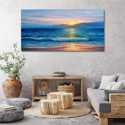 Obraz Canvas Západ slnka nad pokojným morom
