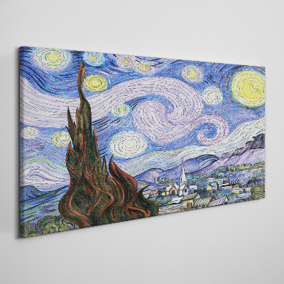 Obraz Canvas Hviezdna noc nad mestom