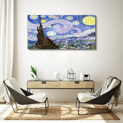 Obraz Canvas Hviezdna noc nad mestom