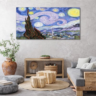Obraz Canvas Hviezdna noc nad mestom