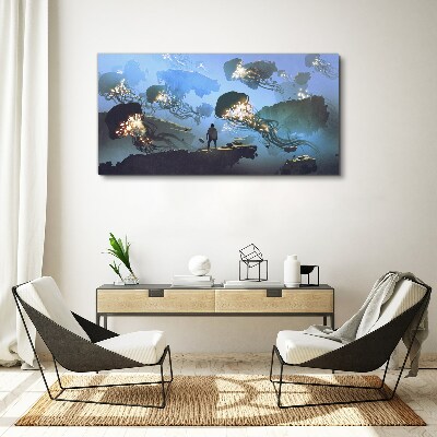 Obraz Canvas Podvodná cesta vo svetle medúz