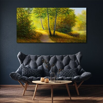 Obraz Canvas Zlatý les na slnku