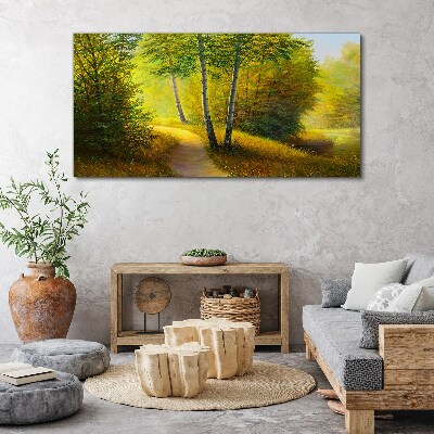 Obraz Canvas Zlatý les na slnku