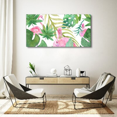 Obraz Canvas Šťastné plameniaky v tropickej džungli