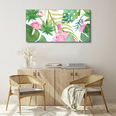 Obraz Canvas Šťastné plameniaky v tropickej džungli
