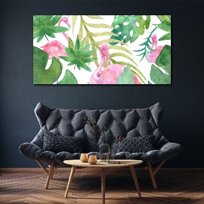 Obraz Canvas Šťastné plameniaky v tropickej džungli
