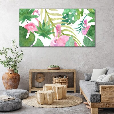 Obraz Canvas Šťastné plameniaky v tropickej džungli