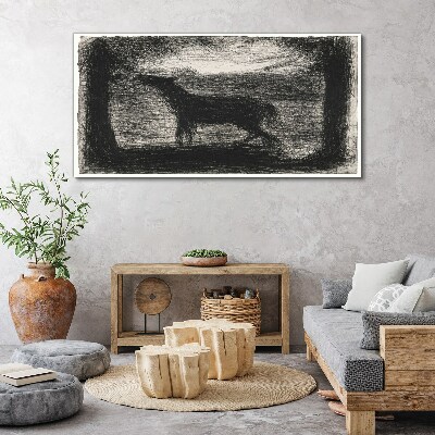 Obraz Canvas Tieň koňa v lese