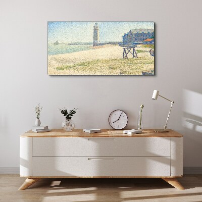Obraz Canvas Maják na brehu mora