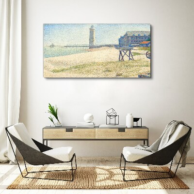 Obraz Canvas Maják na brehu mora