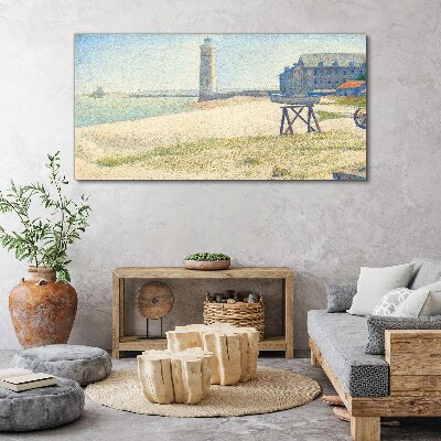 Obraz Canvas Maják na brehu mora