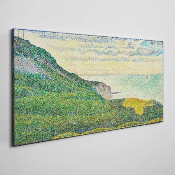 Obraz Canvas Prímorská krajina vo farebných bodoch