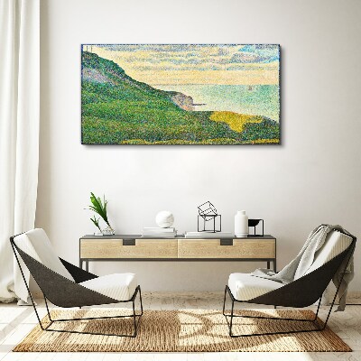 Obraz Canvas Prímorská krajina vo farebných bodoch