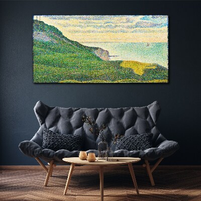 Obraz Canvas Prímorská krajina vo farebných bodoch