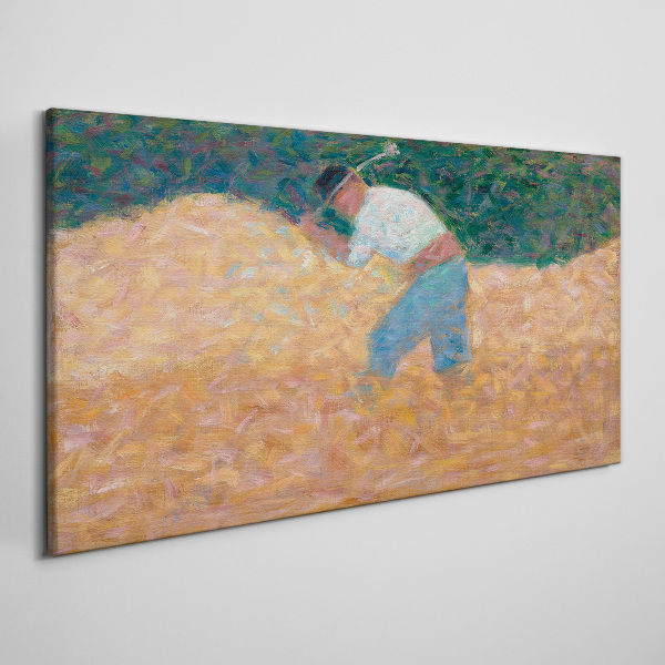 Obraz Canvas Farmár pracujúci na poli