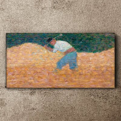 Obraz Canvas Farmár pracujúci na poli