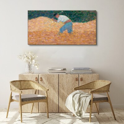 Obraz Canvas Farmár pracujúci na poli