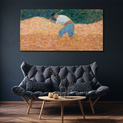 Obraz Canvas Farmár pracujúci na poli