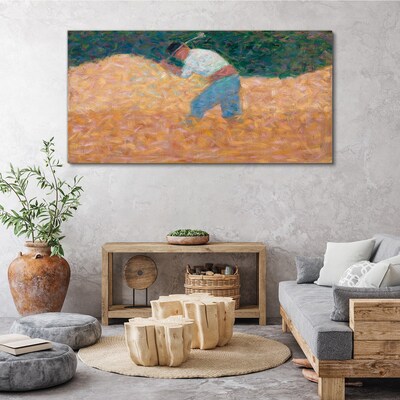 Obraz Canvas Farmár pracujúci na poli