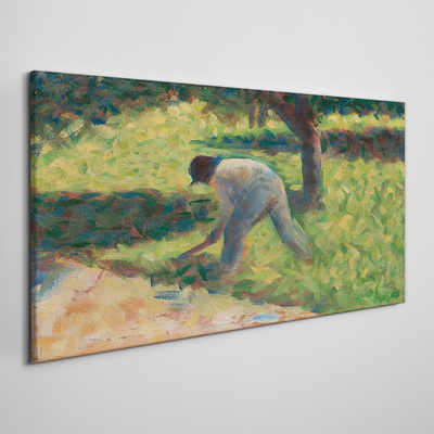 Obraz Canvas Roľník s maoty Seurata