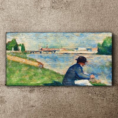 Obraz Canvas Pokojná krajina pri rieke