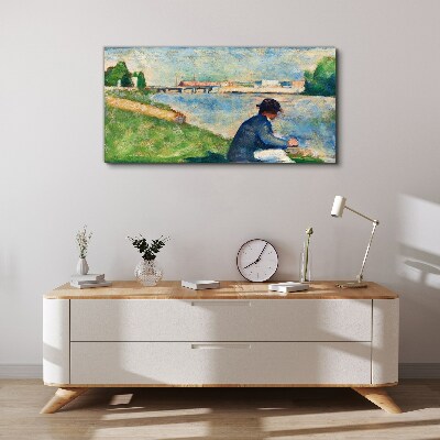 Obraz Canvas Pokojná krajina pri rieke