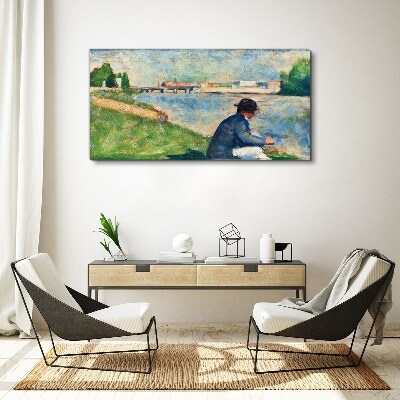 Obraz Canvas Pokojná krajina pri rieke