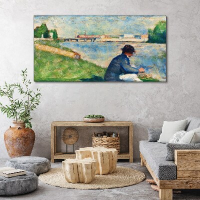 Obraz Canvas Pokojná krajina pri rieke