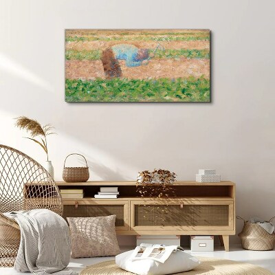 Obraz Canvas Farmár pracujúci na poli
