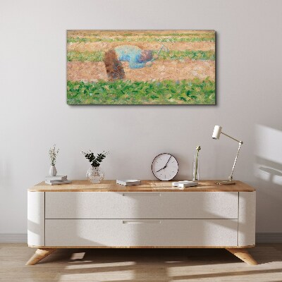 Obraz Canvas Farmár pracujúci na poli