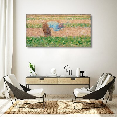 Obraz Canvas Farmár pracujúci na poli